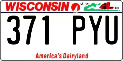 WI license plate 371PYU