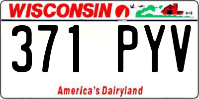WI license plate 371PYV