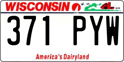 WI license plate 371PYW