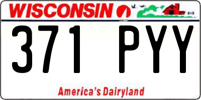 WI license plate 371PYY