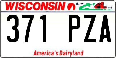 WI license plate 371PZA
