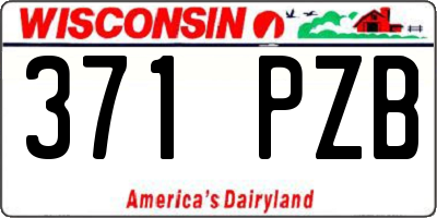 WI license plate 371PZB