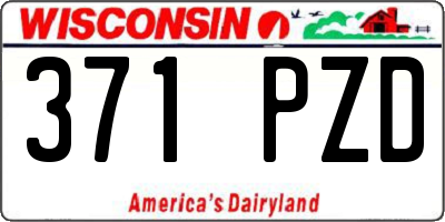 WI license plate 371PZD
