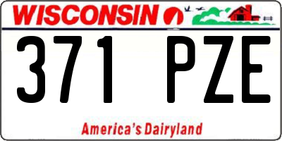 WI license plate 371PZE
