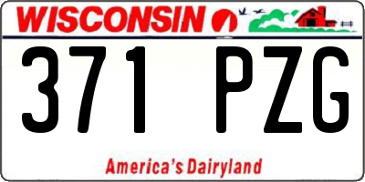 WI license plate 371PZG