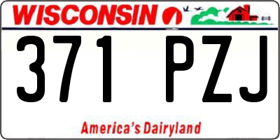 WI license plate 371PZJ