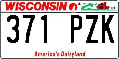 WI license plate 371PZK