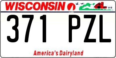 WI license plate 371PZL