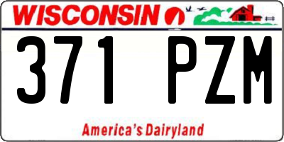 WI license plate 371PZM
