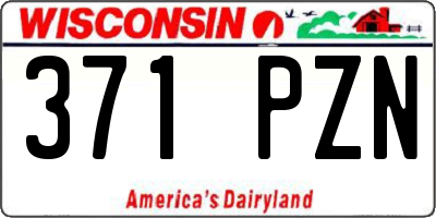 WI license plate 371PZN
