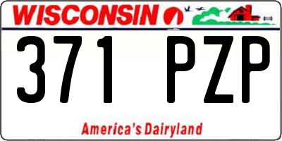 WI license plate 371PZP