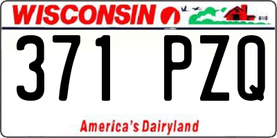 WI license plate 371PZQ