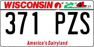 WI license plate 371PZS