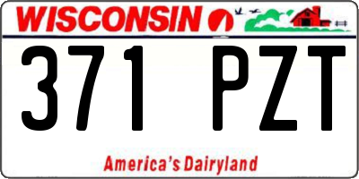 WI license plate 371PZT