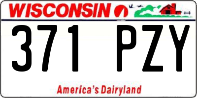 WI license plate 371PZY