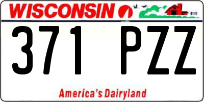 WI license plate 371PZZ