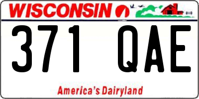 WI license plate 371QAE