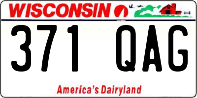 WI license plate 371QAG