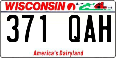 WI license plate 371QAH
