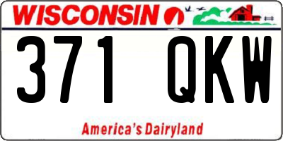 WI license plate 371QKW