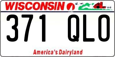 WI license plate 371QLO