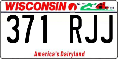 WI license plate 371RJJ