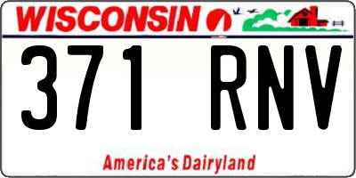 WI license plate 371RNV