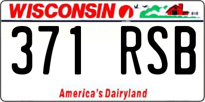 WI license plate 371RSB