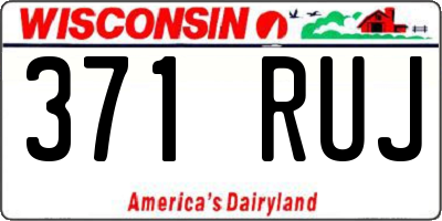 WI license plate 371RUJ