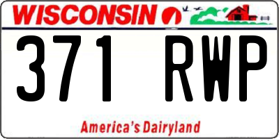 WI license plate 371RWP
