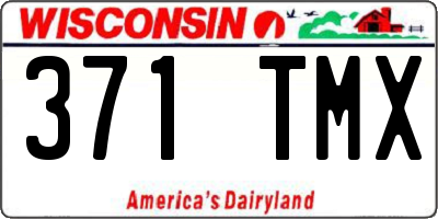 WI license plate 371TMX