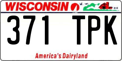 WI license plate 371TPK
