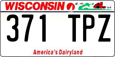 WI license plate 371TPZ