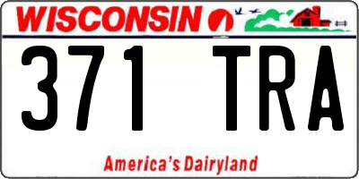 WI license plate 371TRA