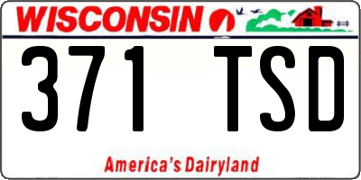 WI license plate 371TSD