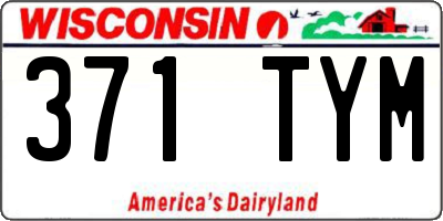WI license plate 371TYM