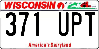 WI license plate 371UPT