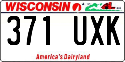 WI license plate 371UXK