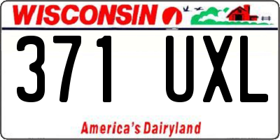 WI license plate 371UXL