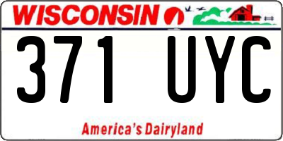 WI license plate 371UYC