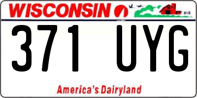 WI license plate 371UYG