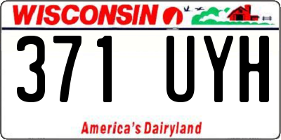 WI license plate 371UYH