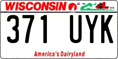 WI license plate 371UYK