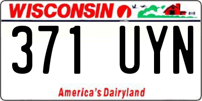 WI license plate 371UYN