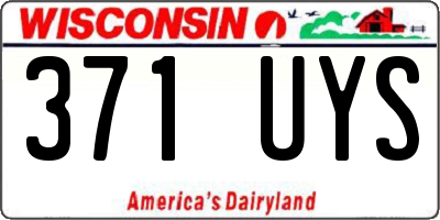WI license plate 371UYS