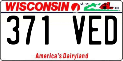 WI license plate 371VED