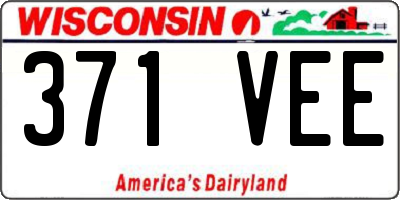 WI license plate 371VEE