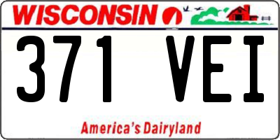 WI license plate 371VEI