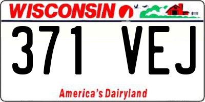 WI license plate 371VEJ