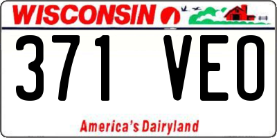 WI license plate 371VEO